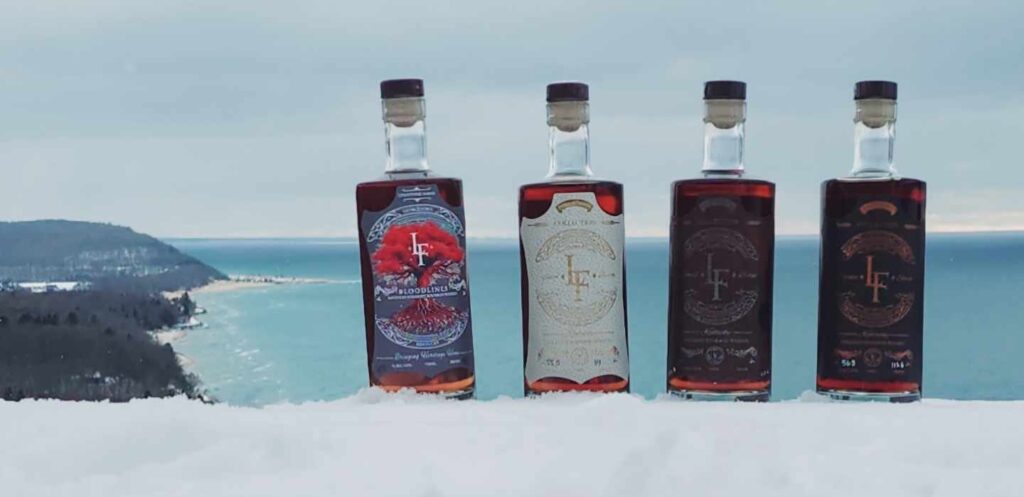 LF Heritage Distilling history bottles and archival label variations