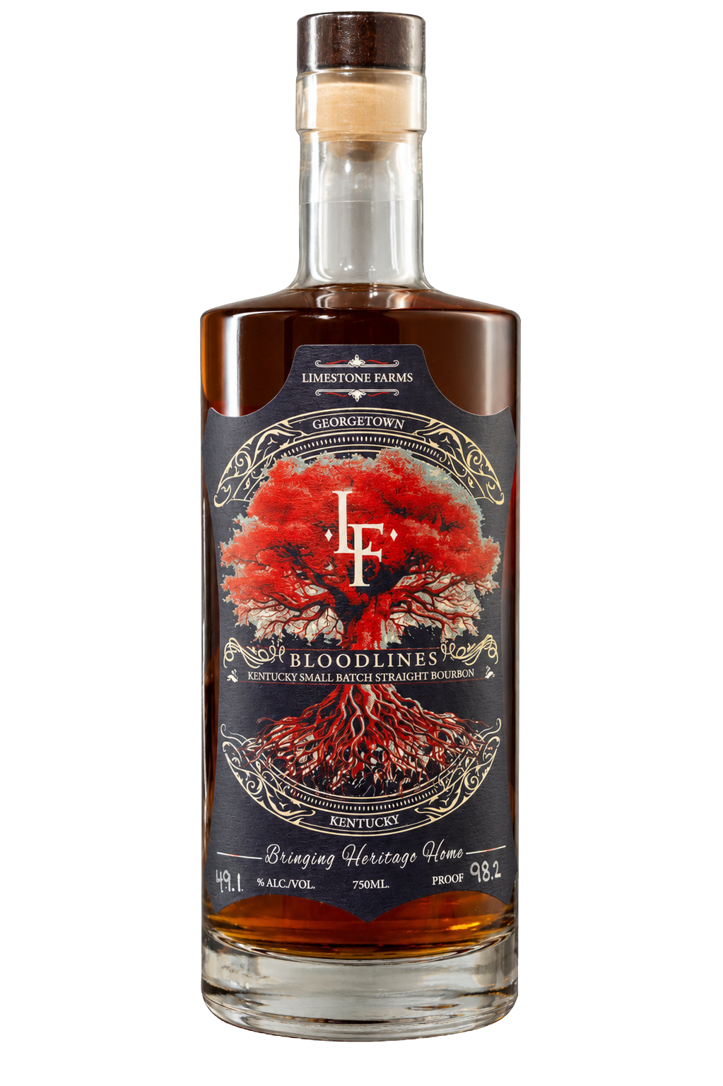 Bloodlines Small Batch Kentucky straight bourbon bottle