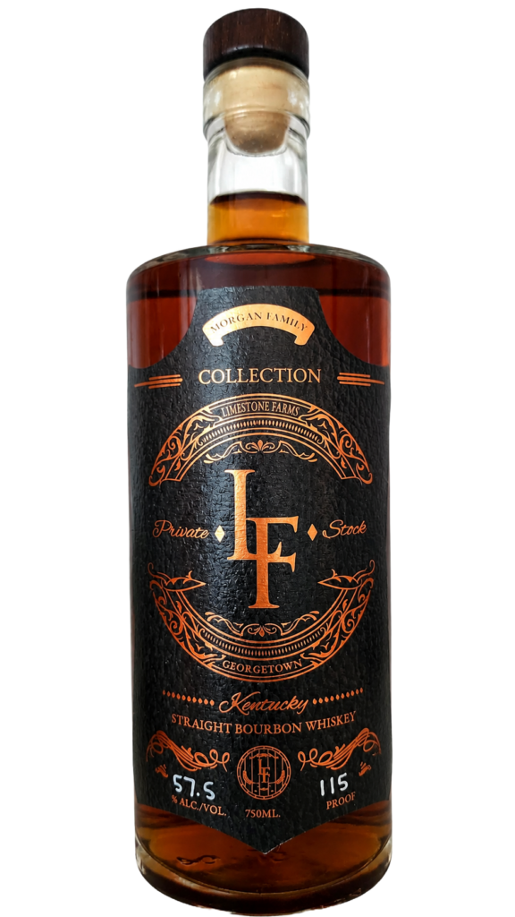 Morgan Family Collection Private Stock Kentucky straight bourbon bottle