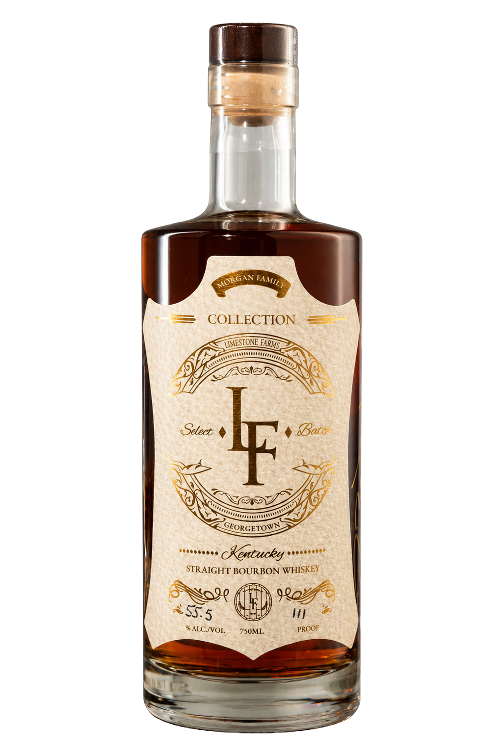 Morgan Family Collection Select Batch bourbon bottle